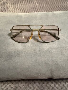 Vintage American Optical Safety Glasses Aviator Metal Frame Tinted